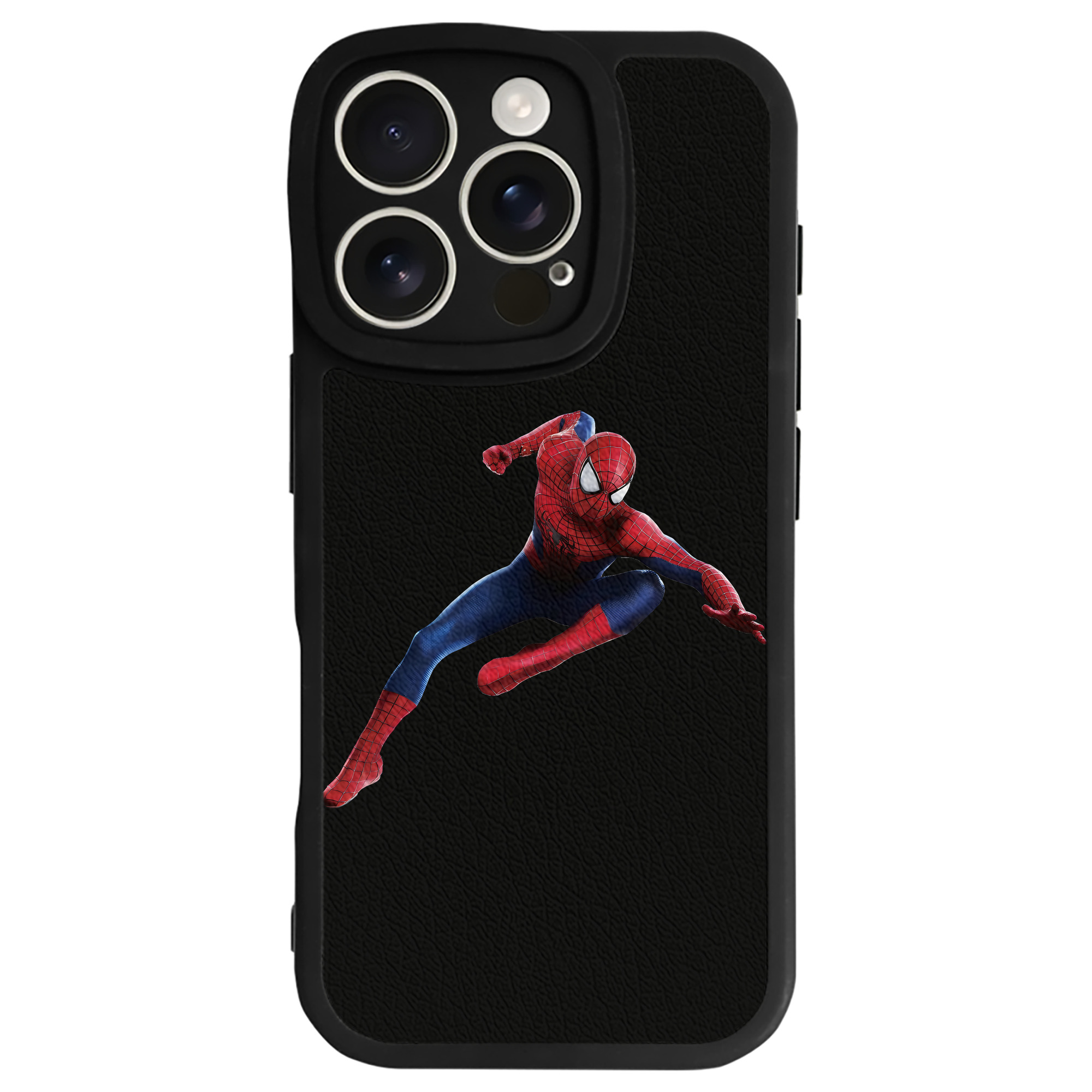 （画像用） Spider Man スパイダーマン 【iPhone 16シリーズ対応】シリコンスマホケース（レザー調） 材質：シリコン